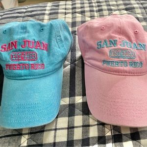 2 new baseball caps (velcro closure)